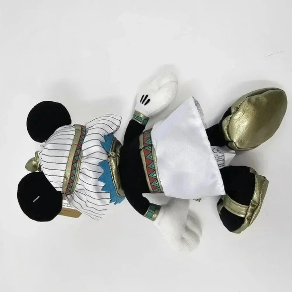 The Disney Store Globe Trotting Mickey Mouse Egyptian King Plush Beanie 8" NEW - Picture 6 of 6